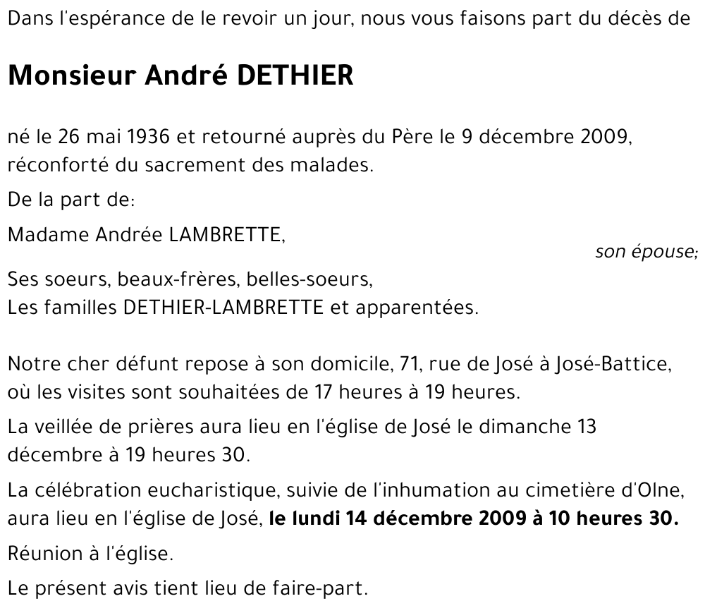 André DETHIER