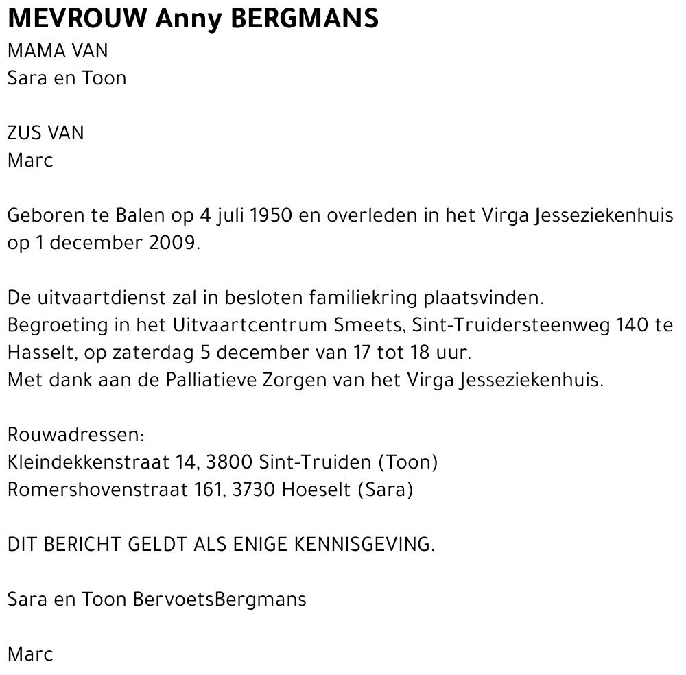 Anny Bergmans