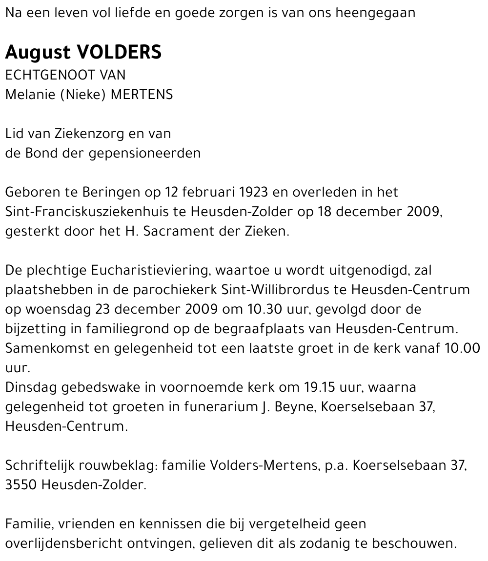 August Volders