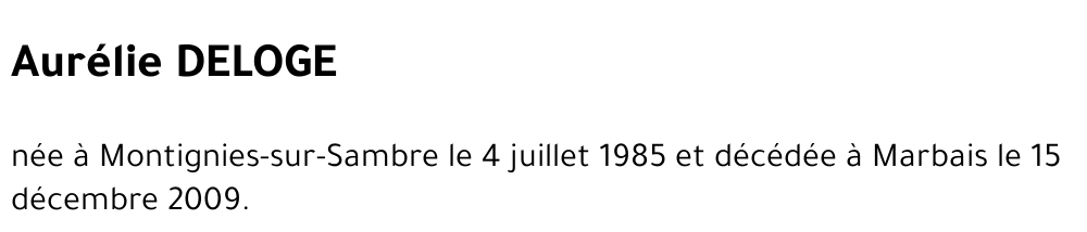 Aurélie DELOGE