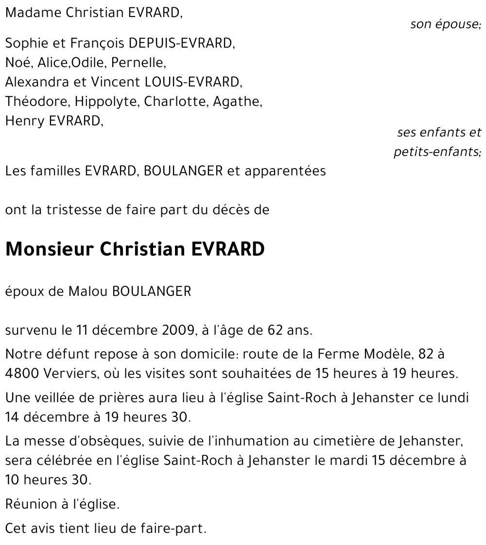 Christian EVRARD