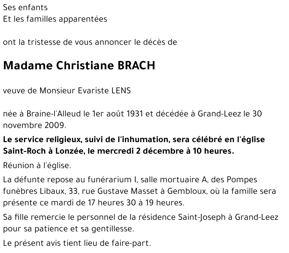 Christiane BRACH