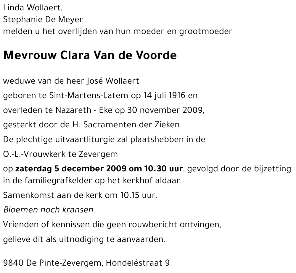 Clara Van de Voorde