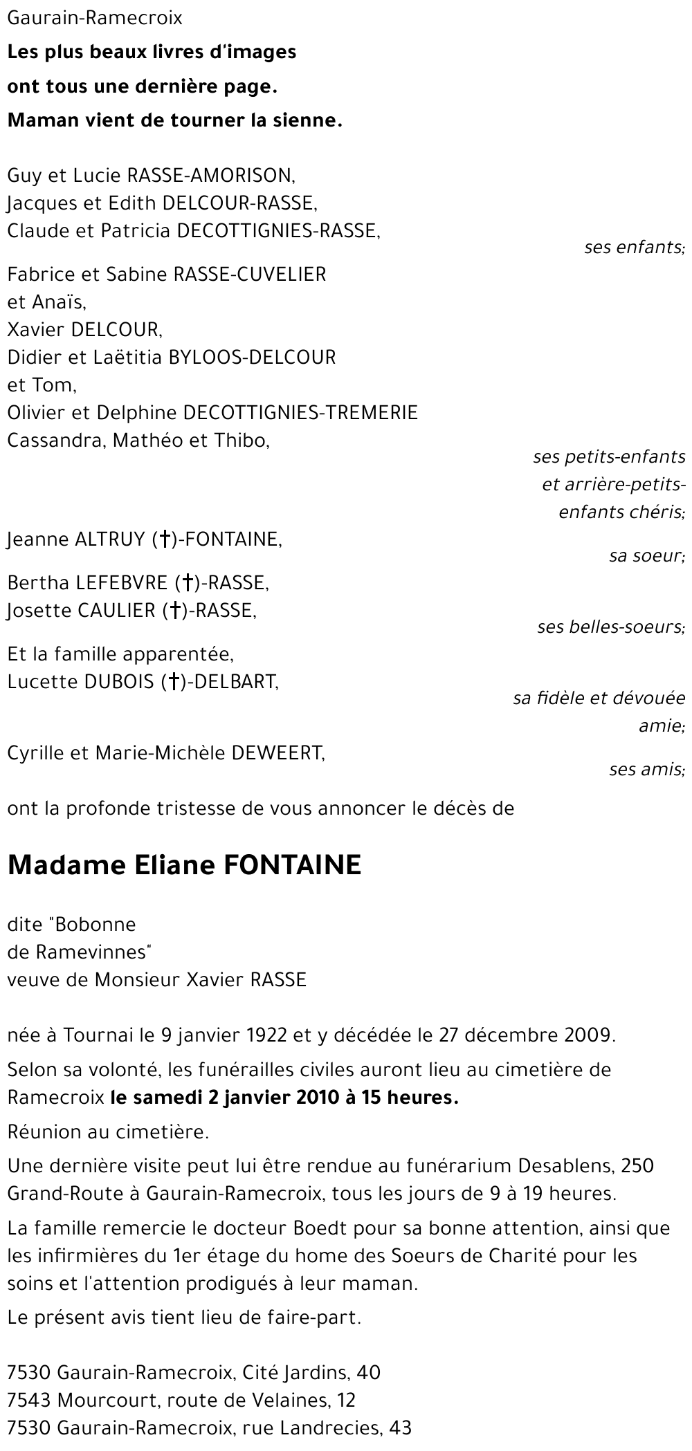 Eliane FONTAINE