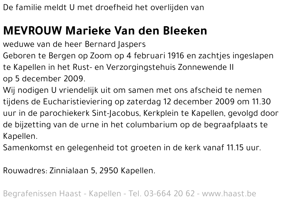 Elisabeth Van den Bleeken