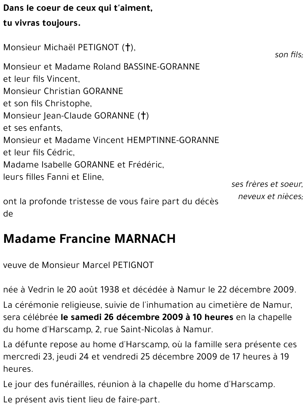 Francine MARNACH