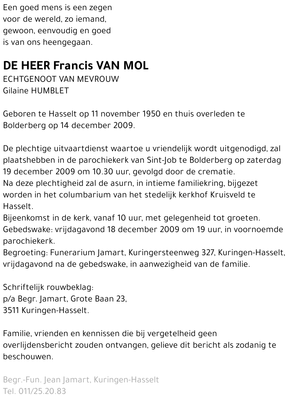 Francis Van Mol