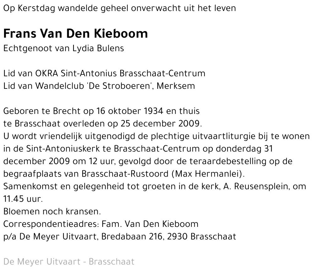 Frans Van Den Kieboom