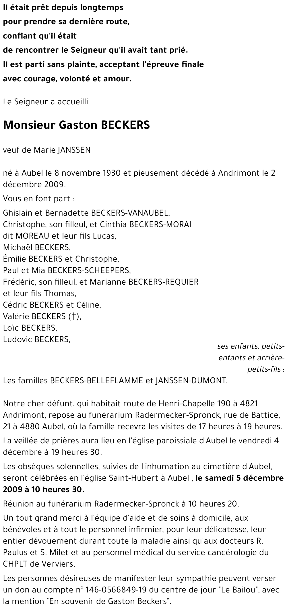Gaston BECKERS