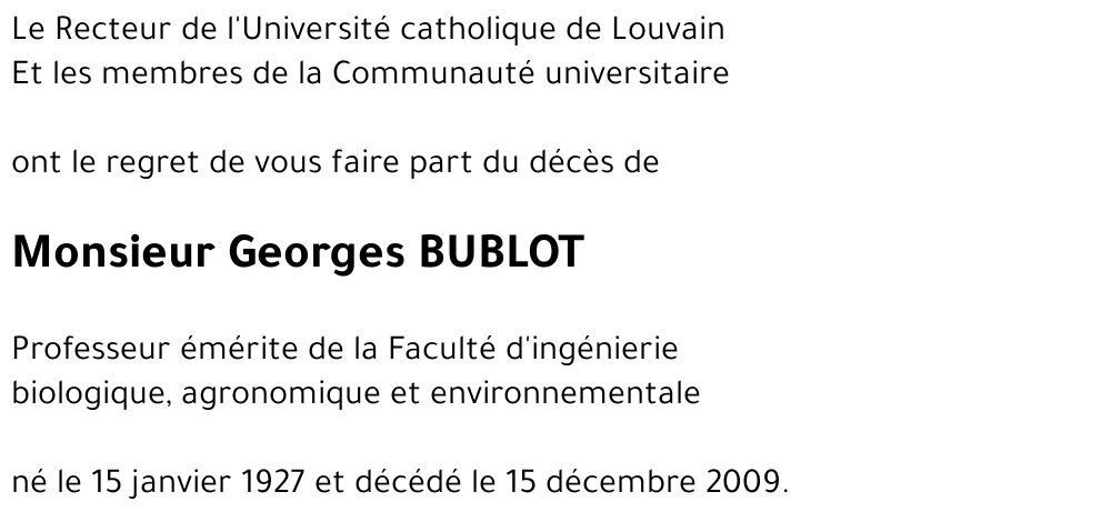 Georges BUBLOT