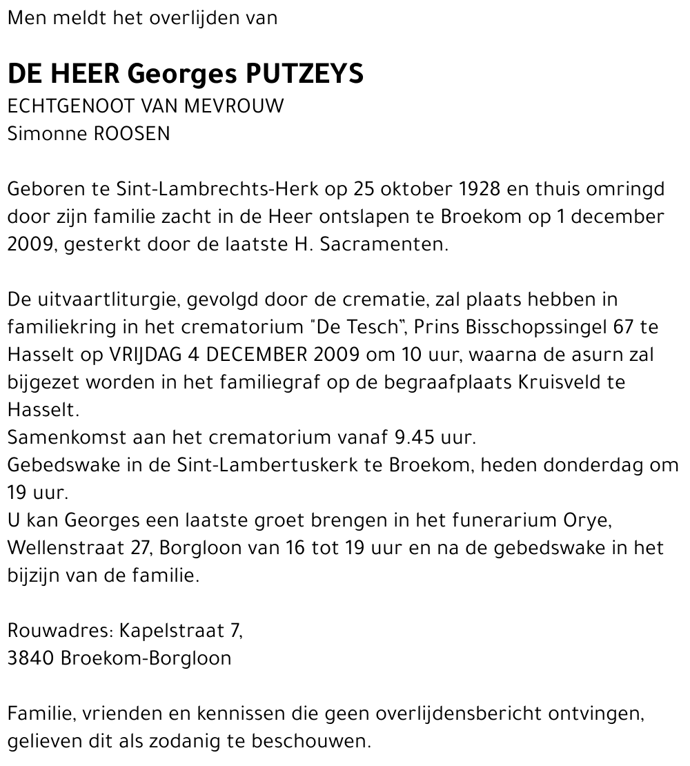 Georges PUTZEYS