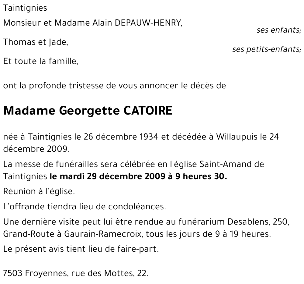 Georgette CATOIRE