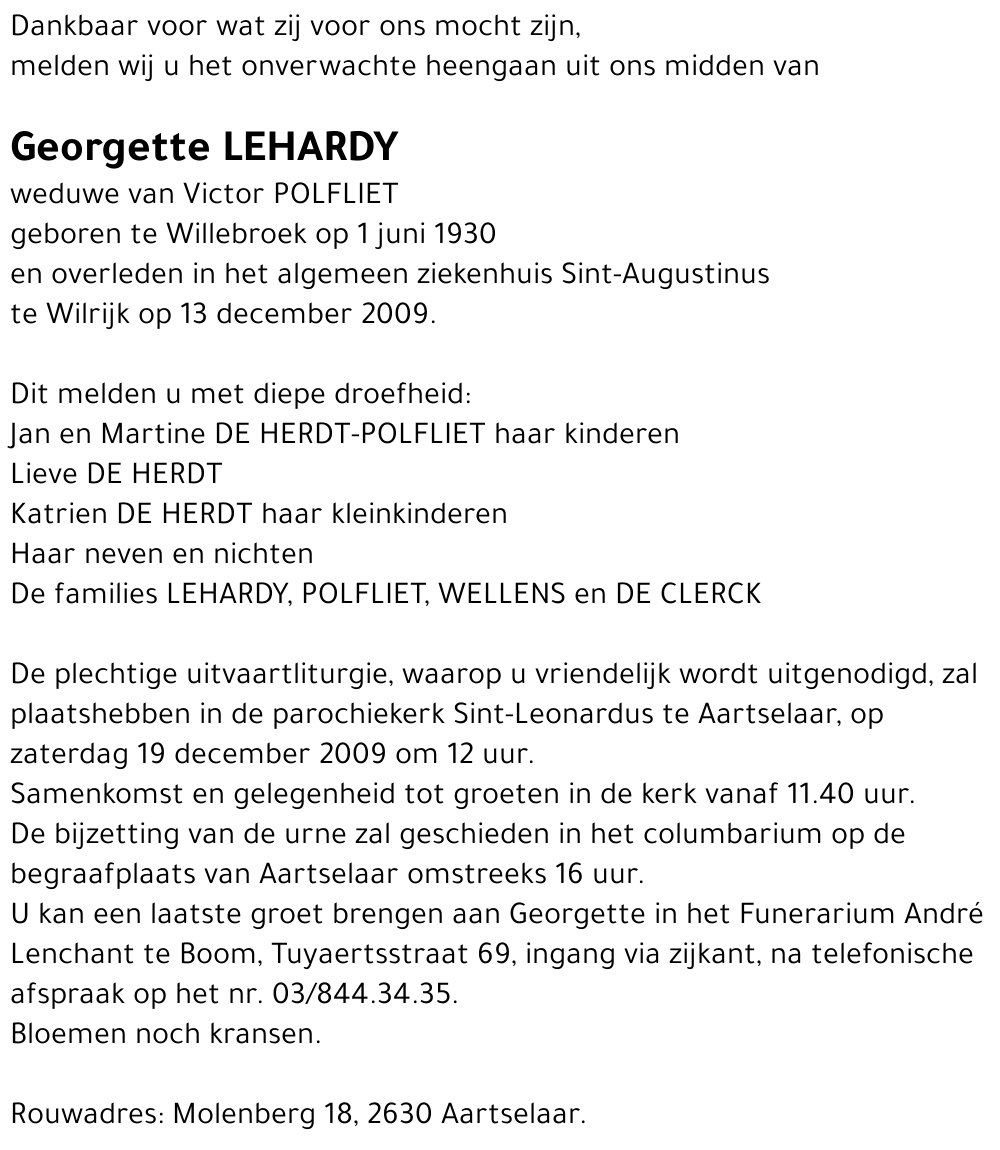 Georgette Lehardy