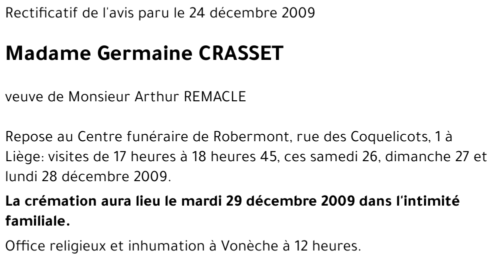 Germaine CRASSET