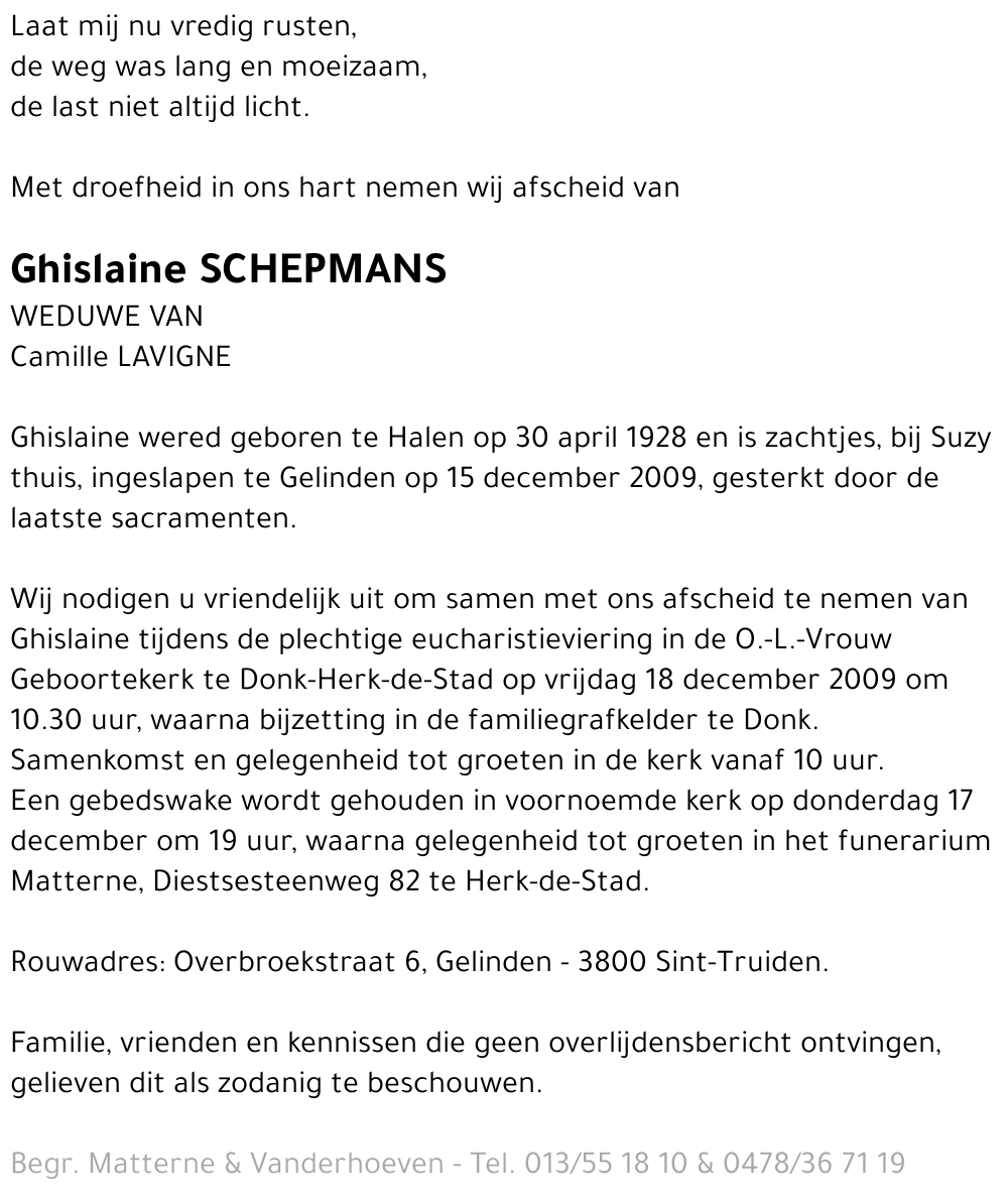 Ghislaine Schepmans