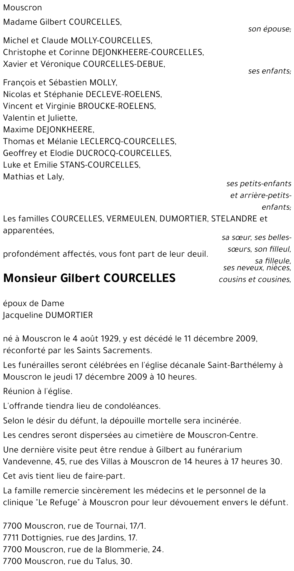Gilbert COURCELLES