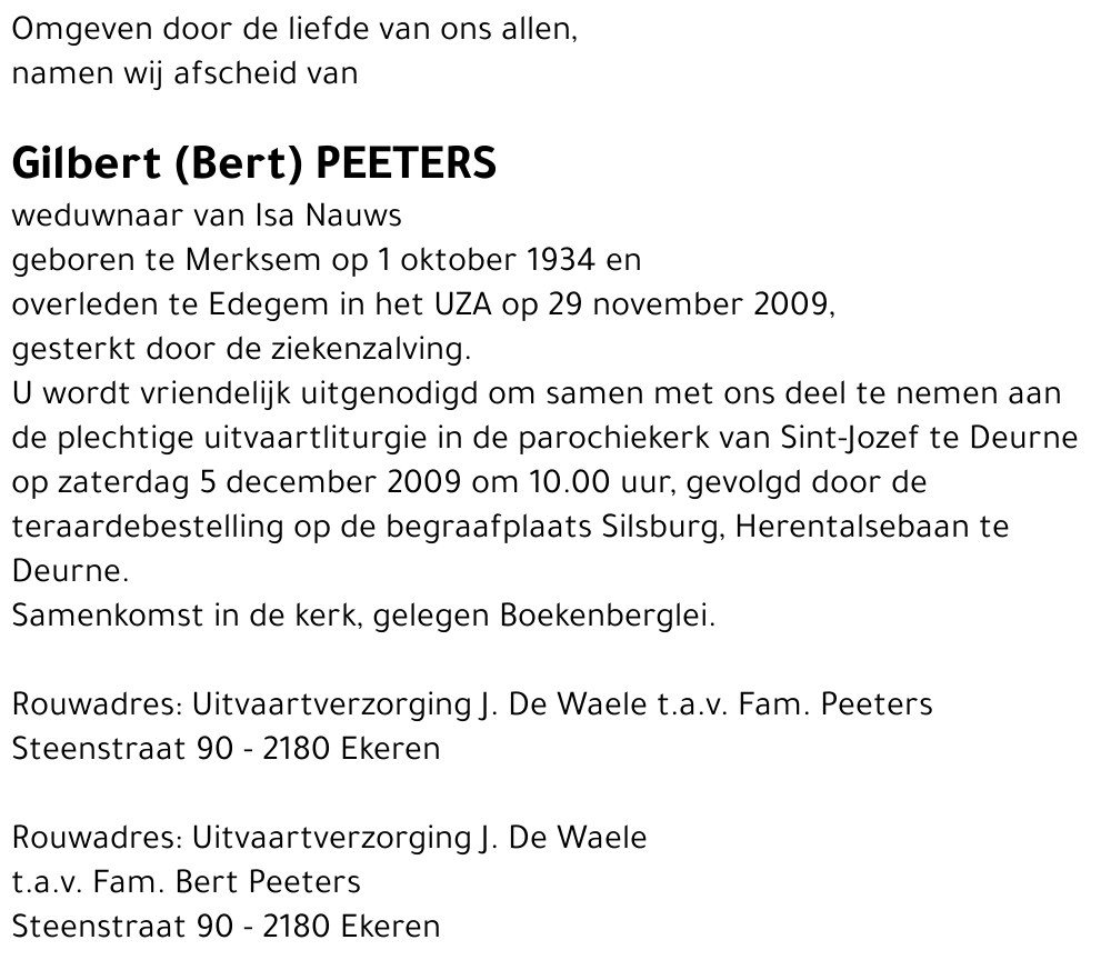 Gilbert Peeters