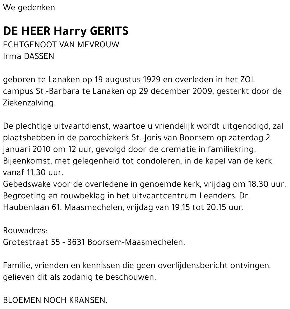 Harry GERITS