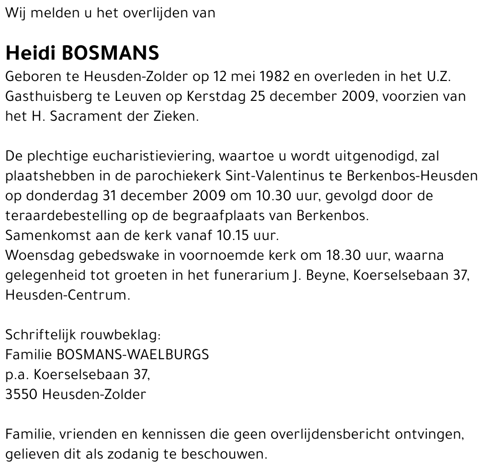 Heidi BOSMANS