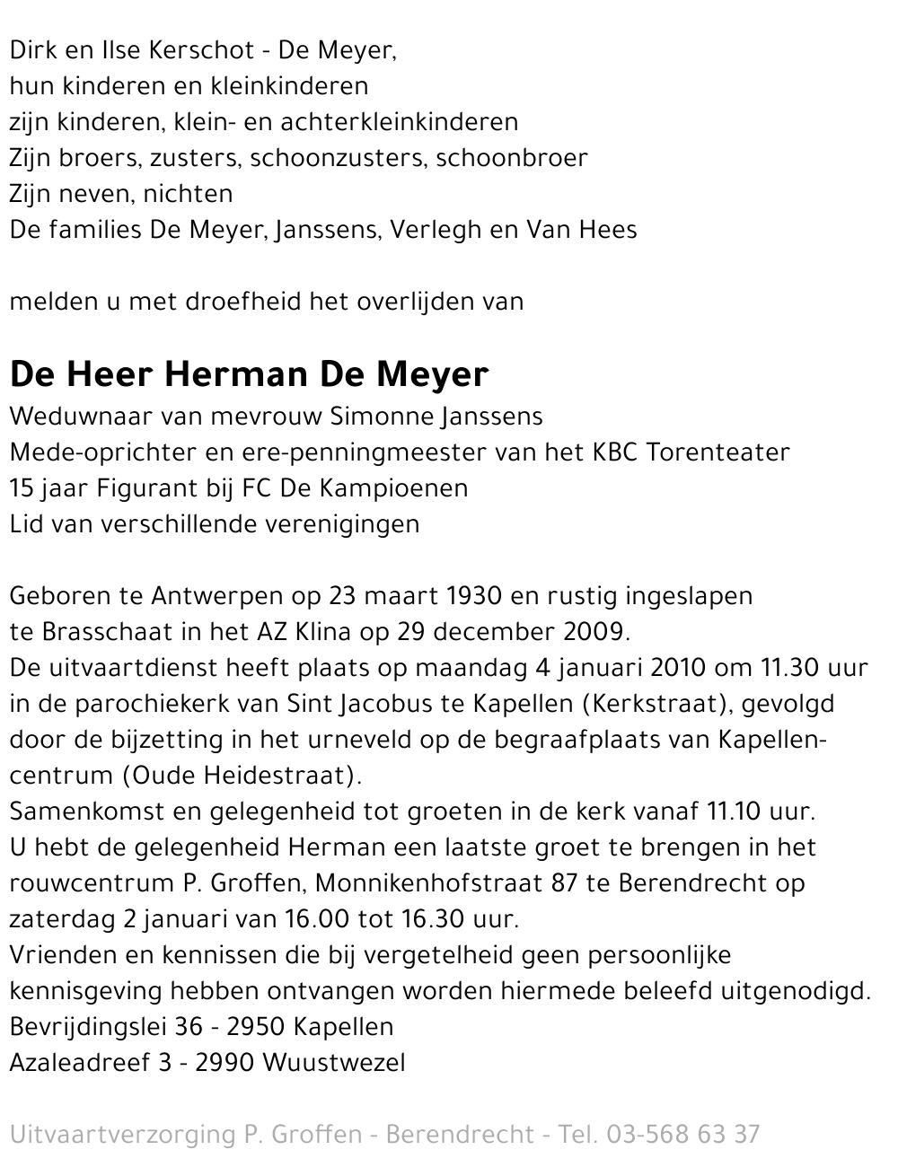 Herman De Meyer
