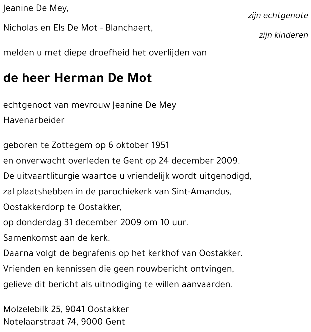 Herman De Mot