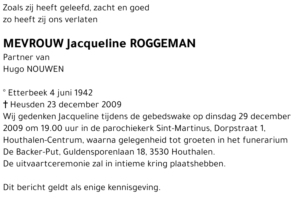 Jacqueline Roggeman