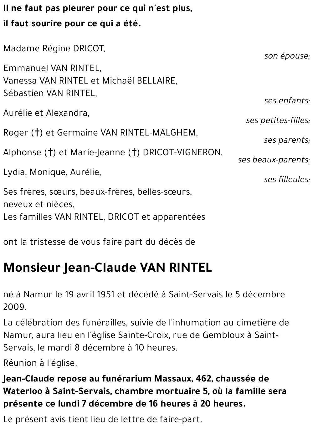 Jean-Claude VAN RINTEL
