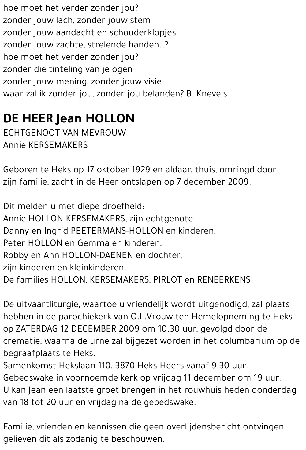 Jean HOLLON