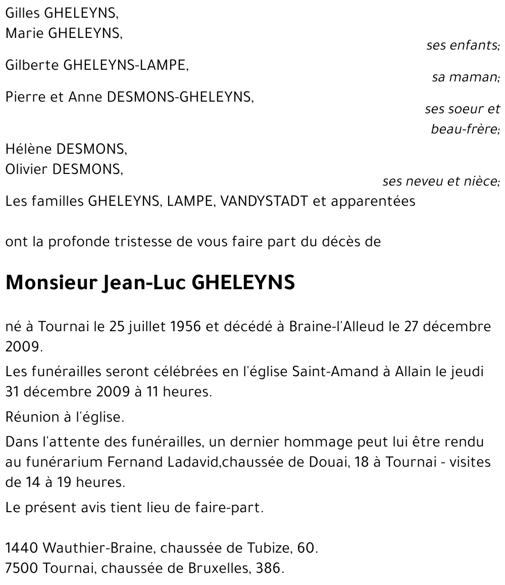 Jean-Luc GHELEYNS
