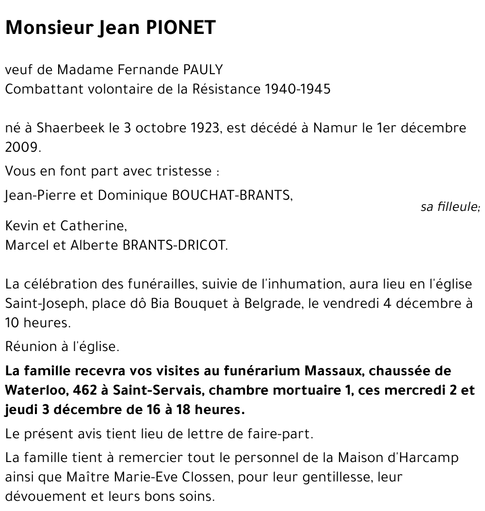 Jean PIONET