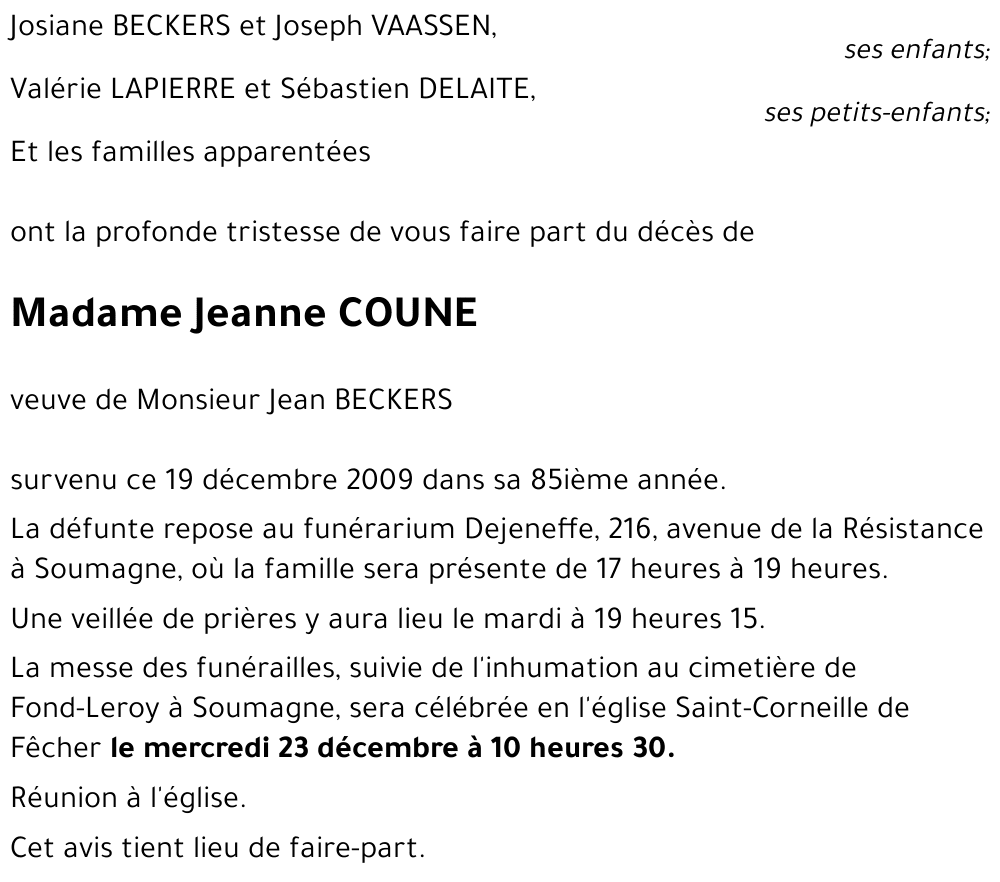 Jeanne COUNE