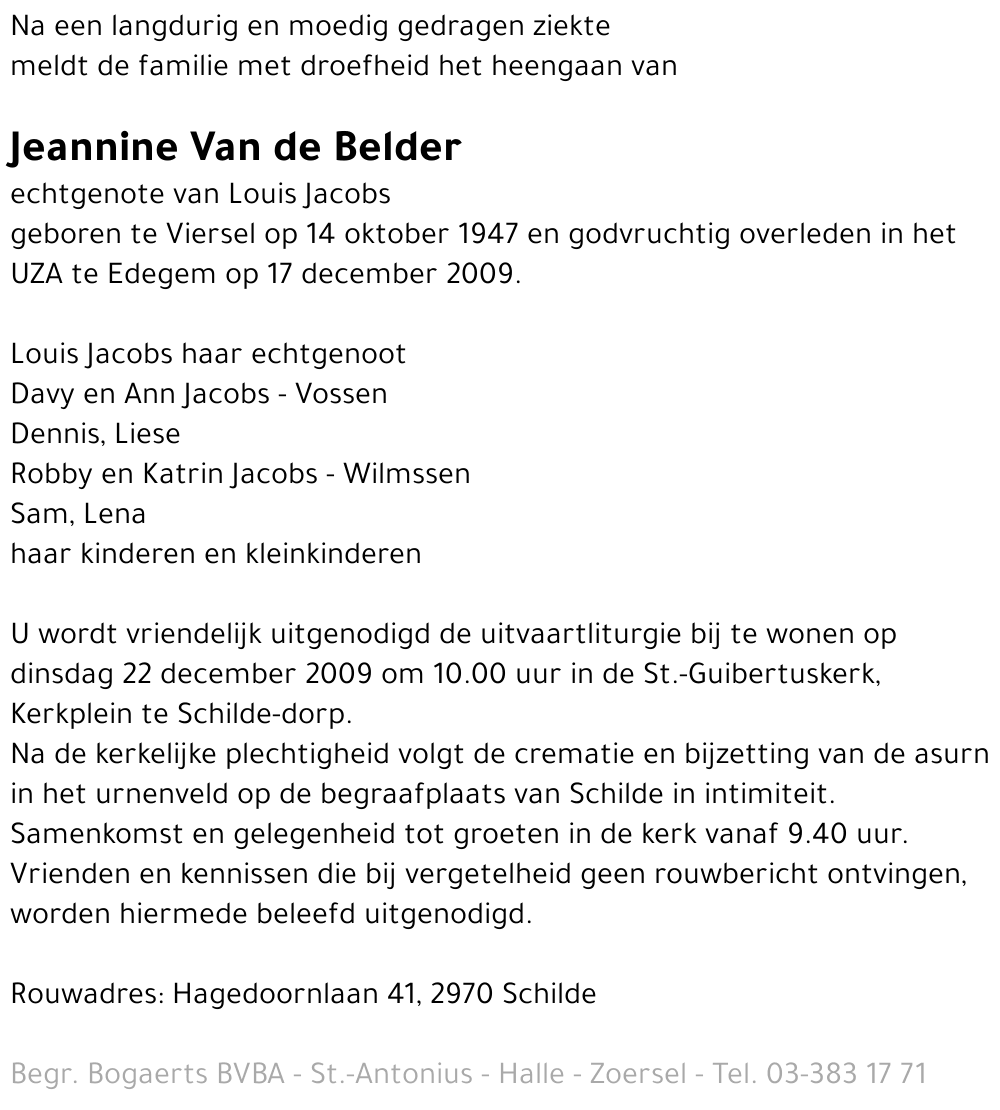 Jeannine Van de Belder