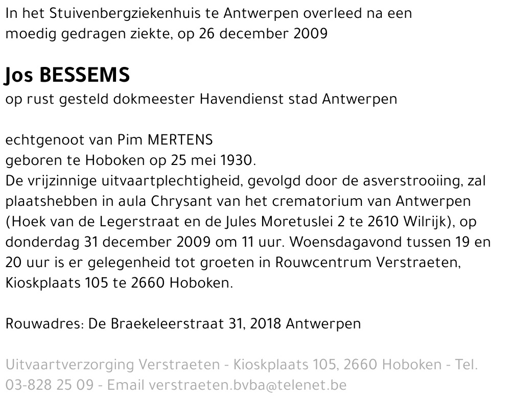 Jos BESSEMS