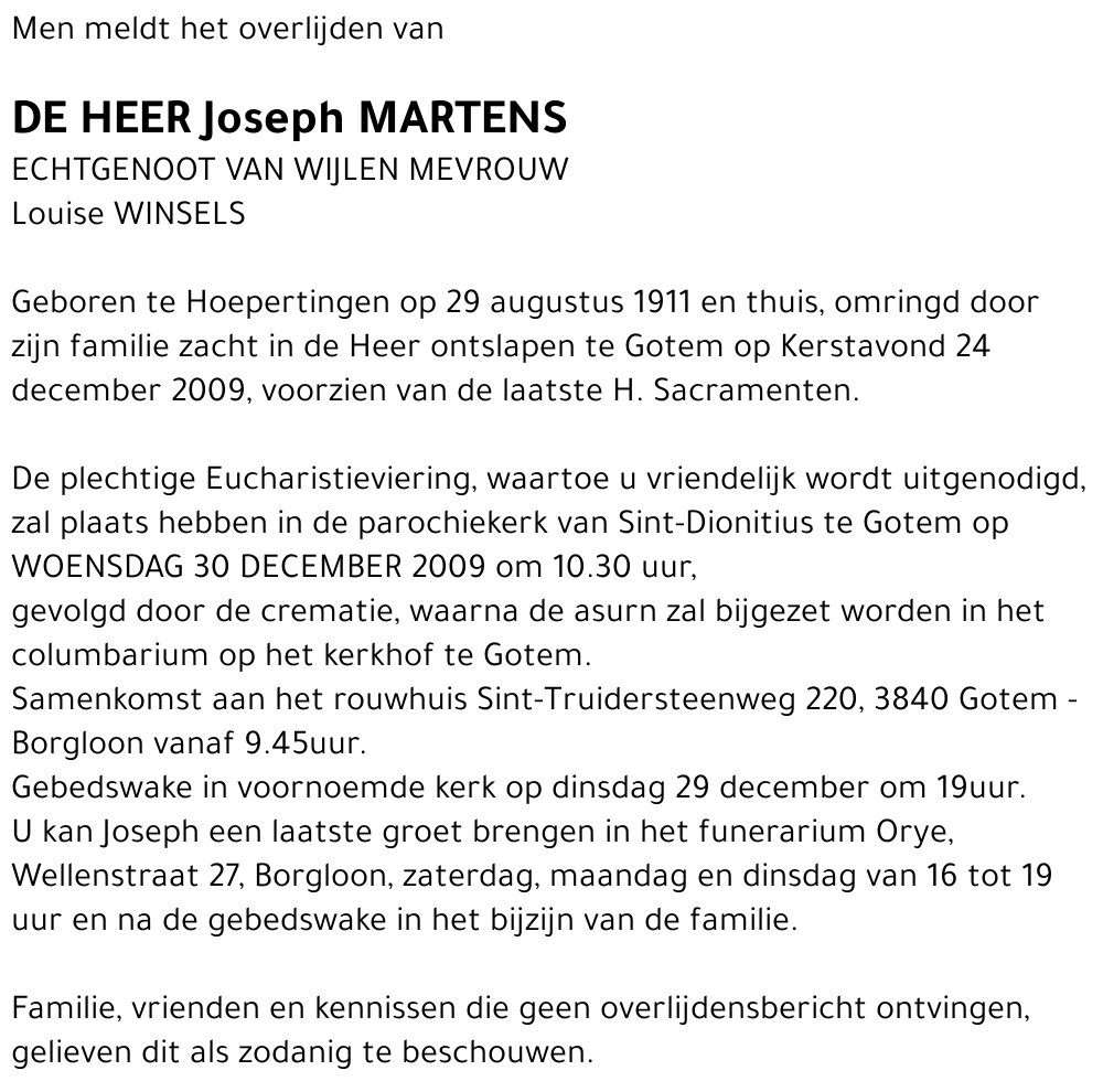 Joseph MARTENS