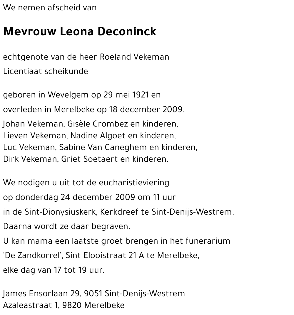 Leona Deconinck