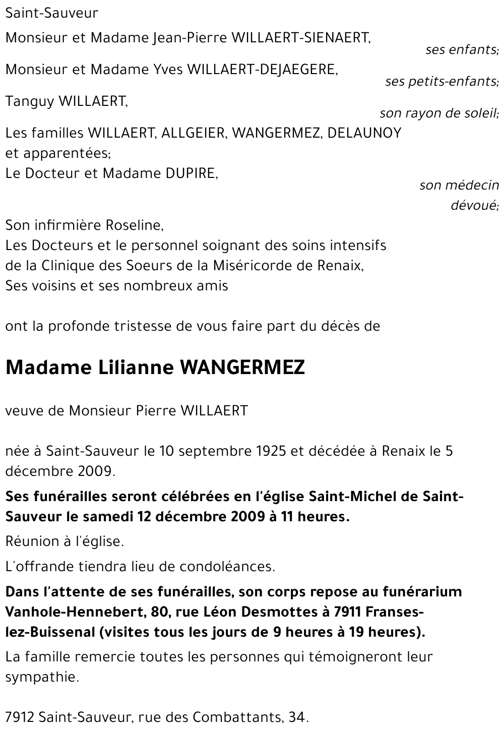 Lilianne WANGERMEZ