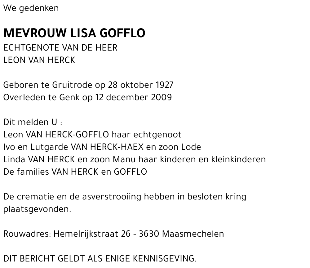 LISA GOFFLO