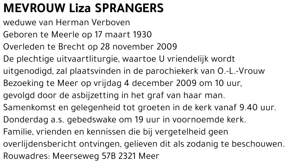 Liza Sprangers