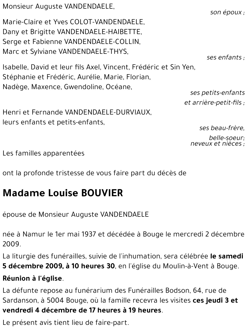 Louise BOUVIER