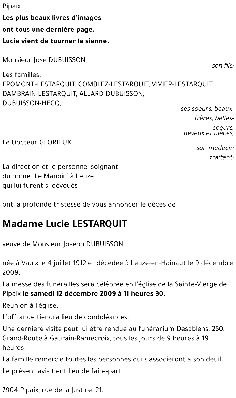 Lucie LESTARQUIT