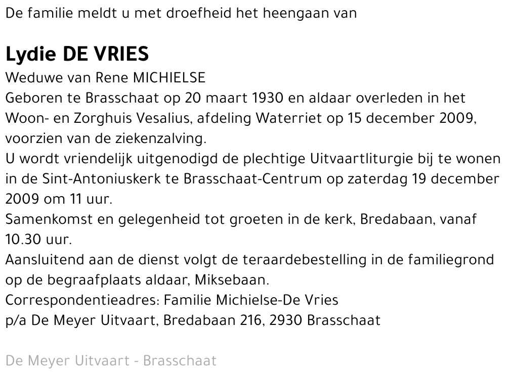 Lydie De Vries