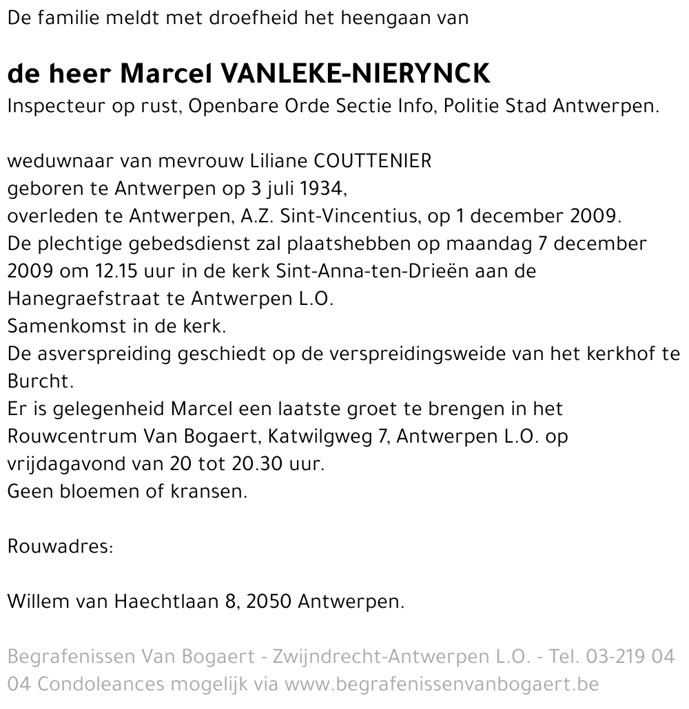 Marcel VANLEKE-NIERYNCK