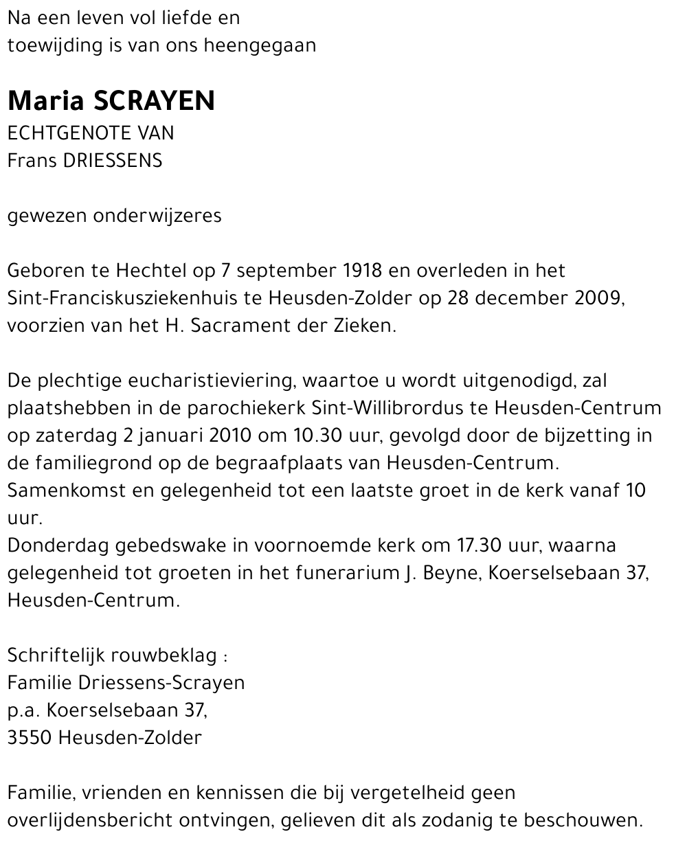 Maria Scrayen