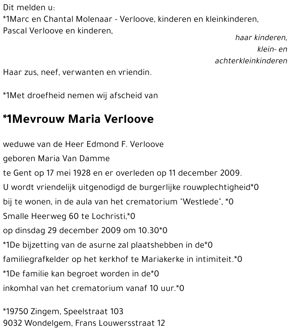 Maria Verloove