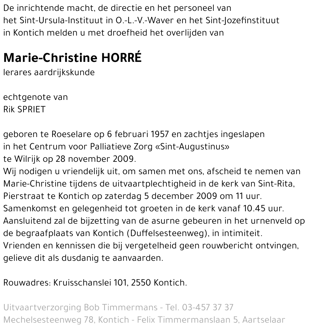 Marie-Christine Horre