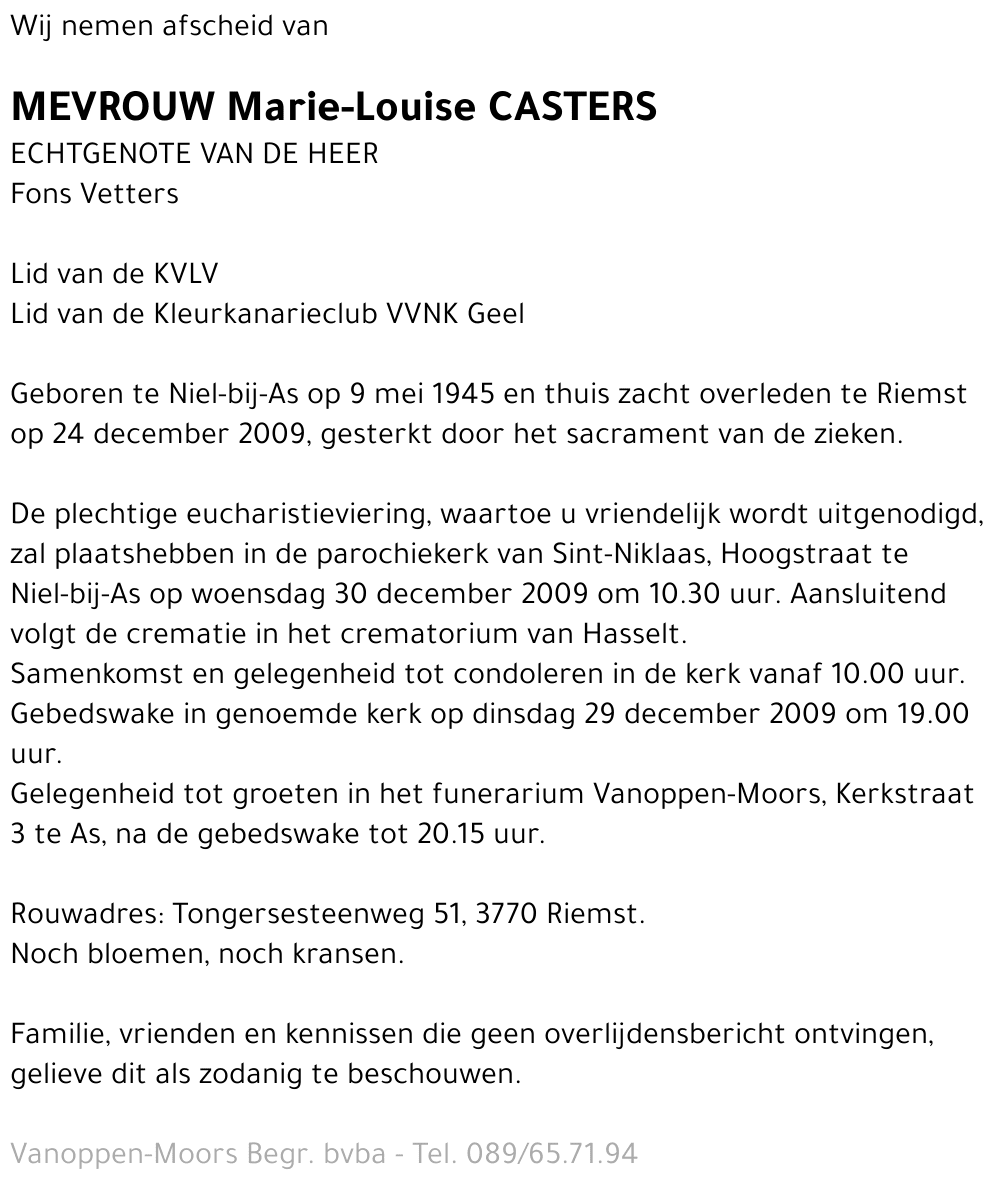 Marie-Louise Casters