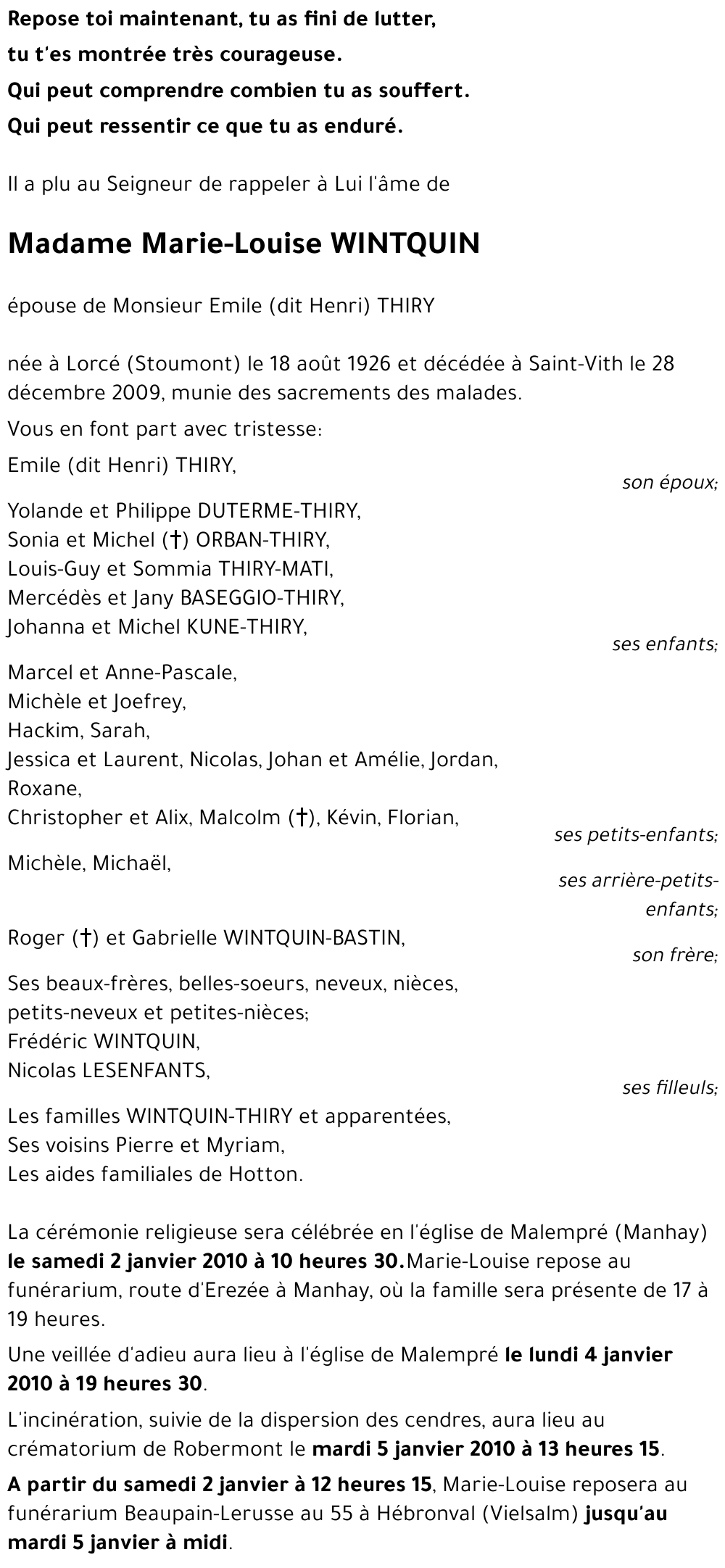 Marie-Louise WINTQUIN