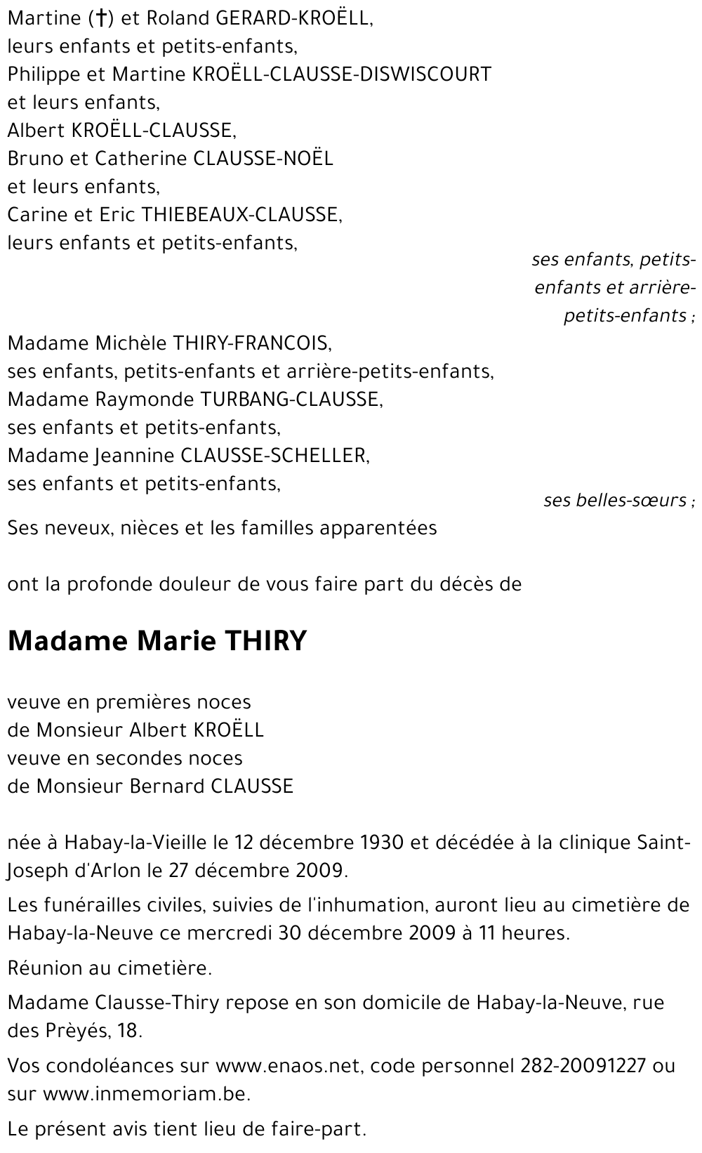 Marie THIRY