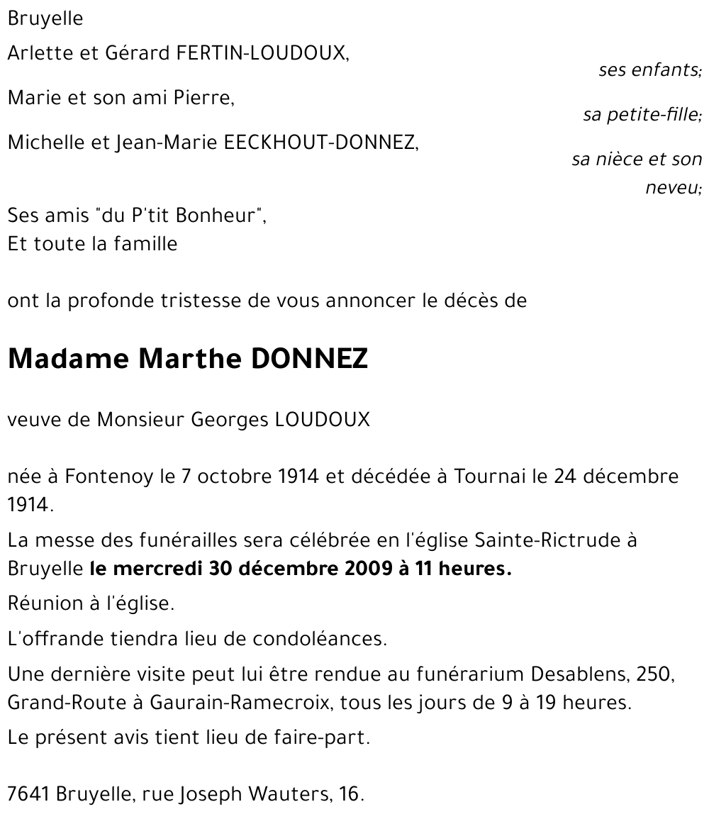 Marthe DONNEZ