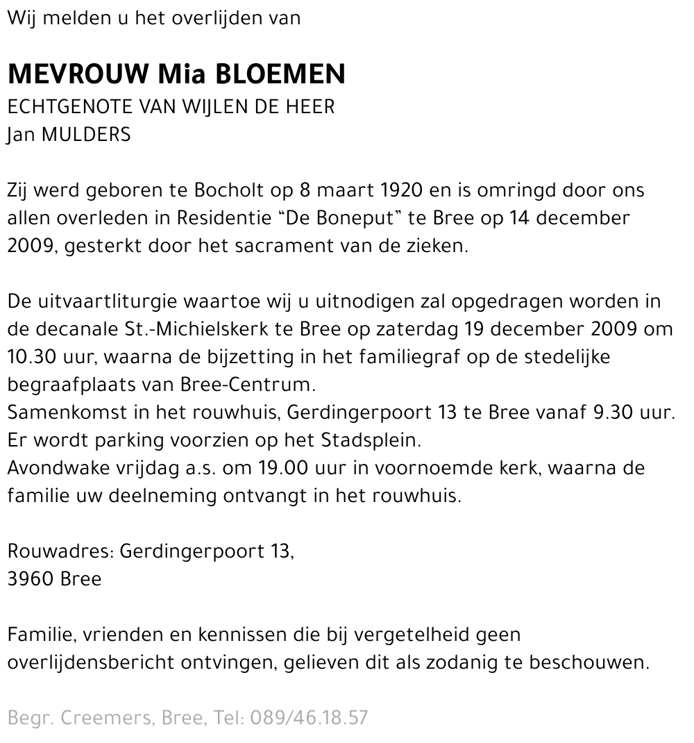 Mia Bloemen